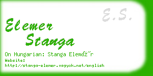 elemer stanga business card